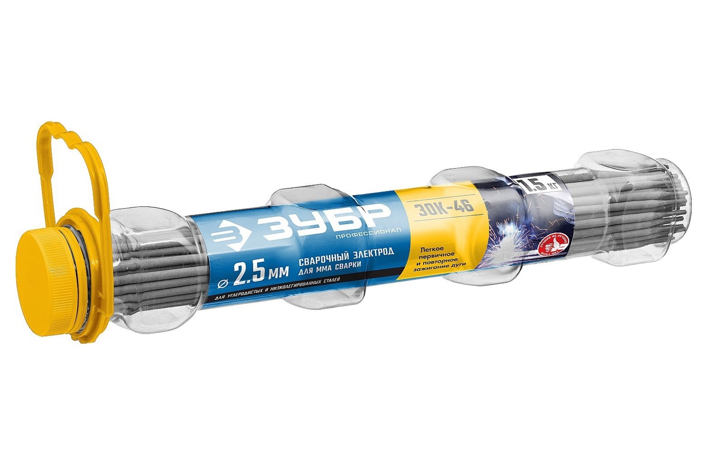ЗУБР электрод сварочный ЗОК-46 рутиловый, для сварки в любых направлениях, d 2.5 мм, 1,5 кг. ЗУБР электрод сварочный ЗОК-46 рутиловый, для сварки в любых направлениях, d 2.5 мм, 1,5 кг.